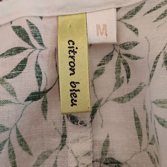 NEW Citron Blue Linen Blend Top - Picture 9 of 11